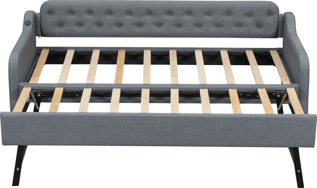 Łóżko rozkładane Merax 90x200cm/180x200cm, rozkładana sofa Zdjęcie produktu 6