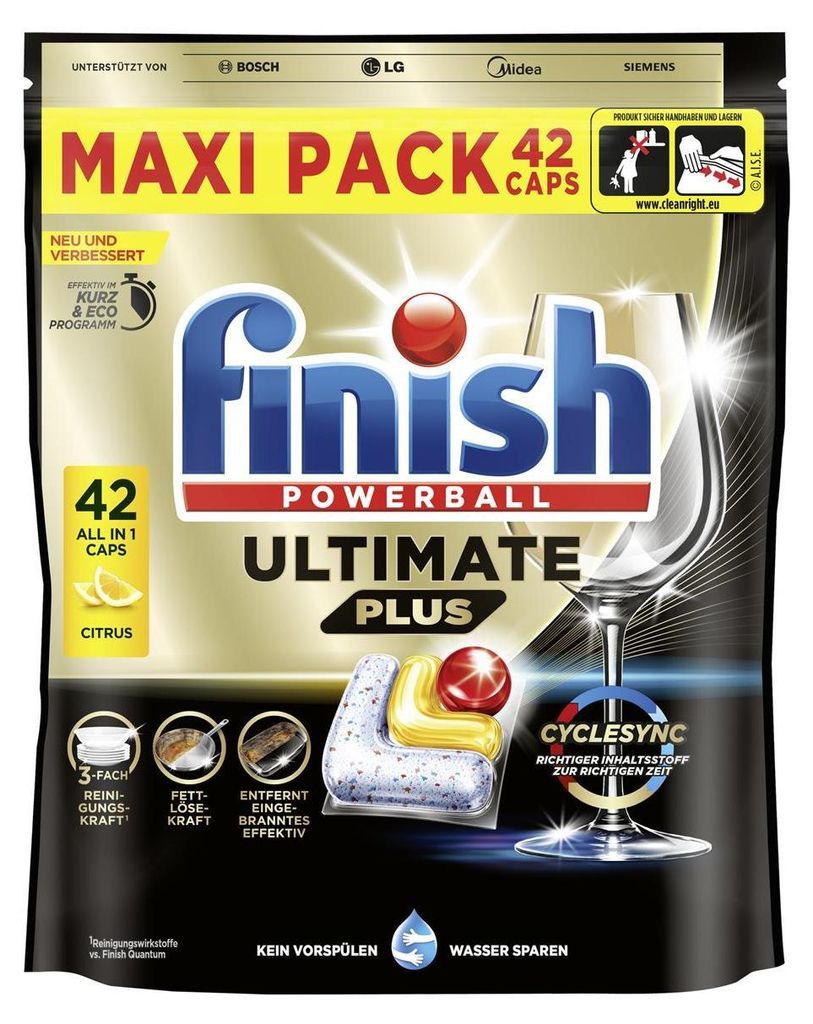 Finish Powerball Ultimate Plus Citrus All in 1 Caps Produktbild 