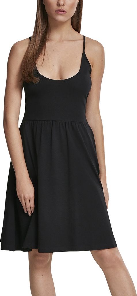 Urban Classics Kurzes Kleid Damen Ladies Spaghetti Dress schwarz M