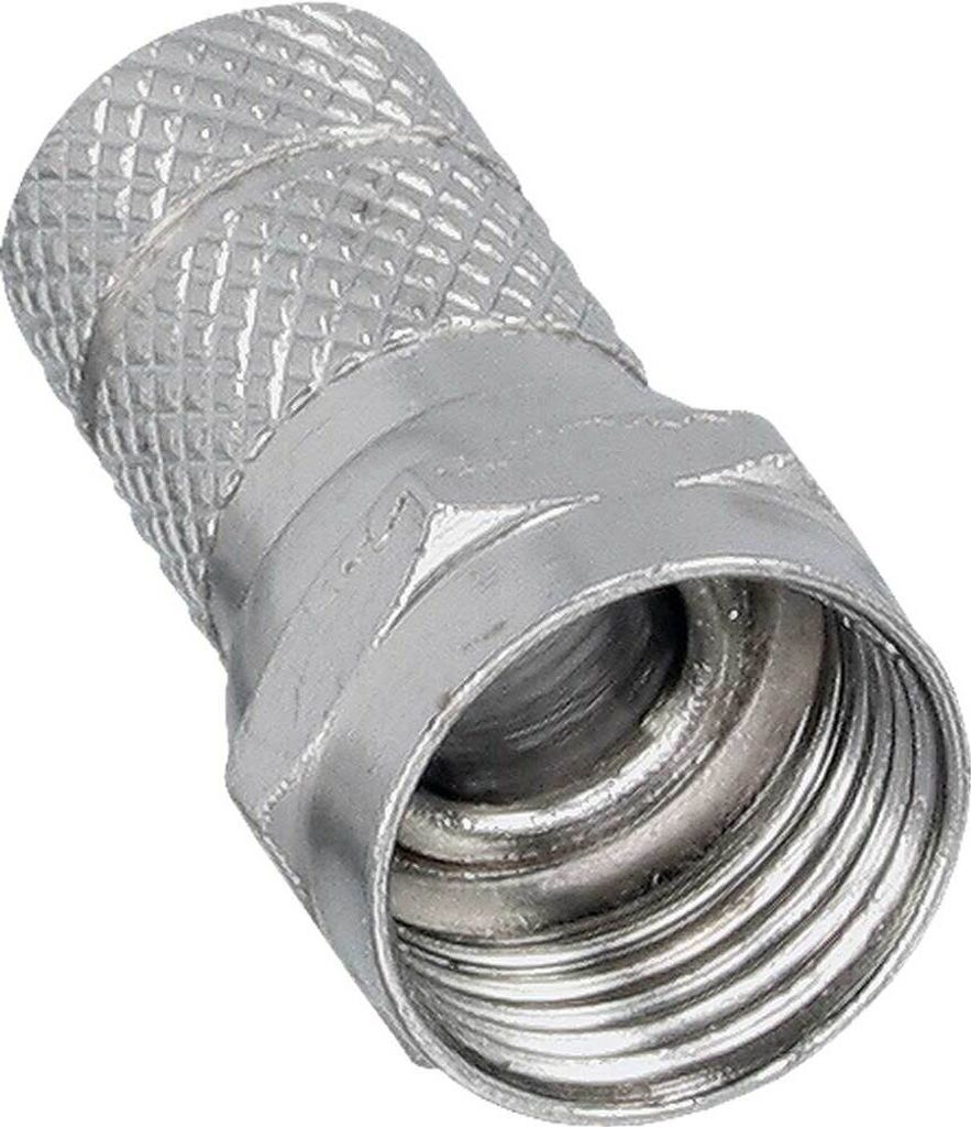 InLine 69910E F-Stecker, für Koaxialkabel mit Aussenmantel 8,2mm, 100er Pack, bulk