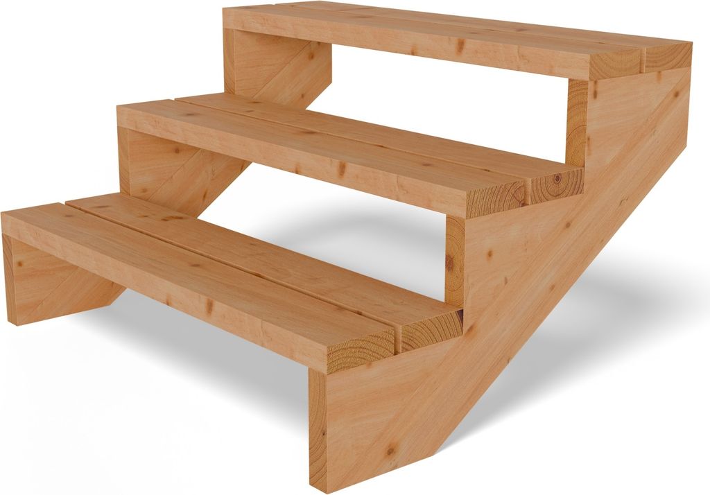 Terrassentreppe aus Lärche Treppe Stufen Wangentreppe Produktbild 