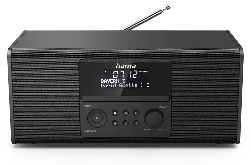 Radio DAB+ Hama DR1550CBT pour Salon et Bureau avec Bluetooth Intégré