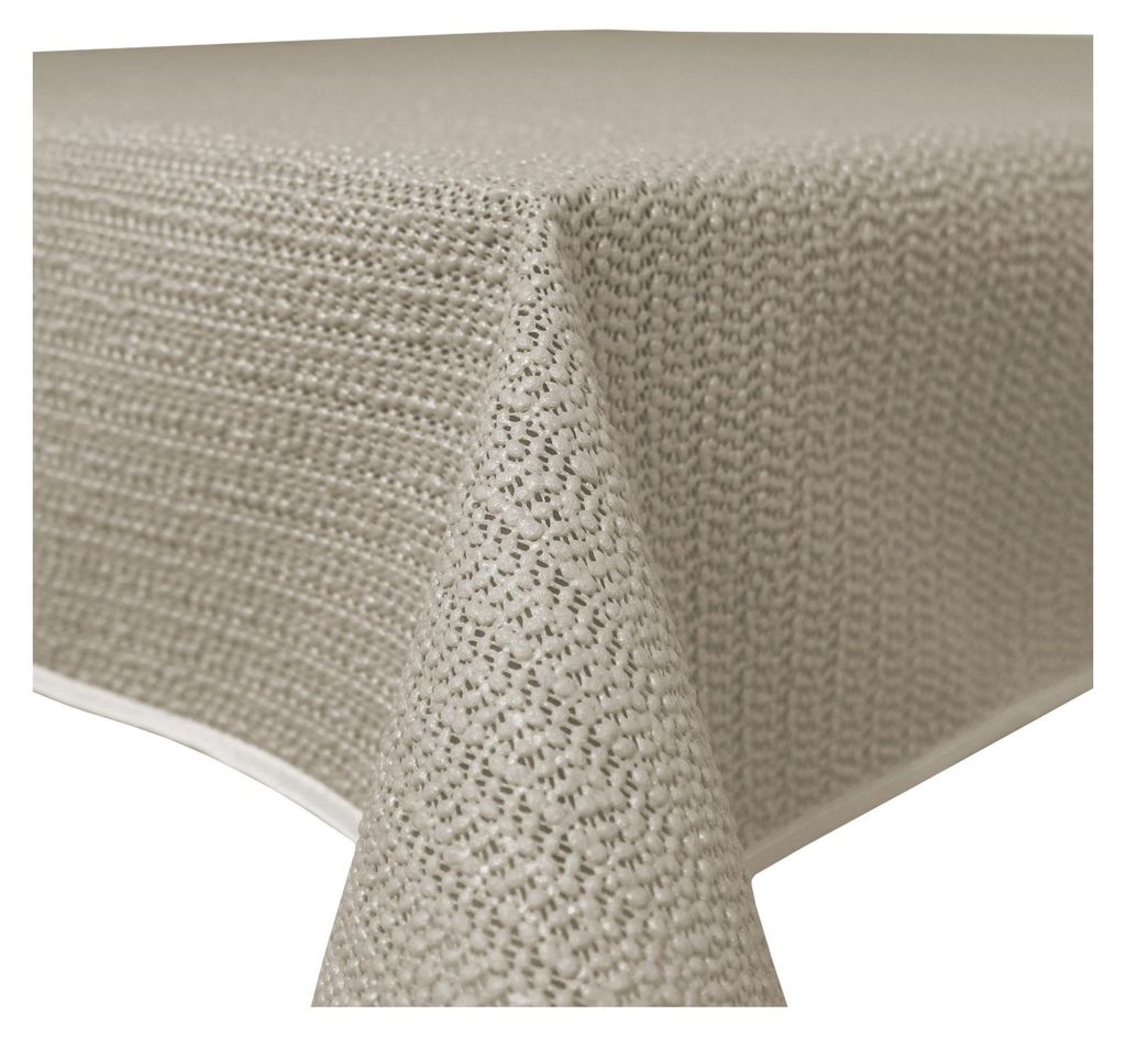 Garten Tischdecke Outdoor PVC rechteckig 130x220 cm Beige Produktbild 