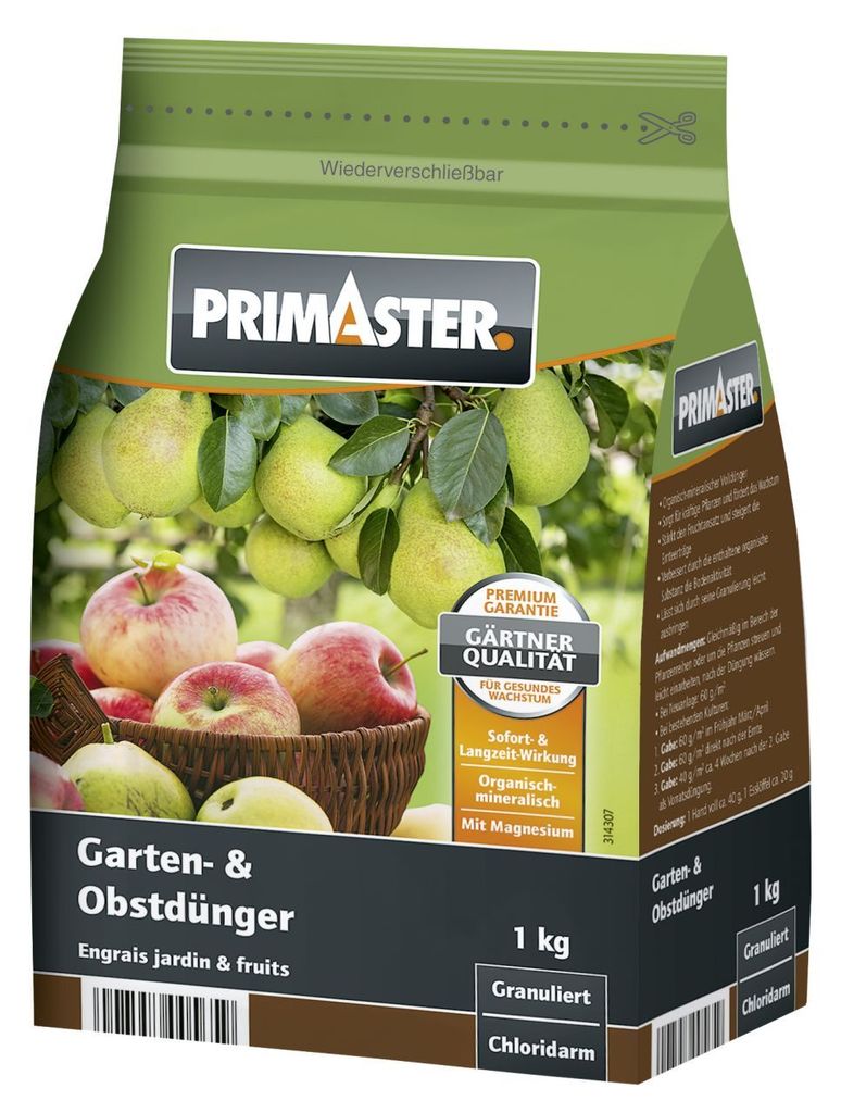Primaster Gartendünger Garten und Obst 1 kg Produktbild 