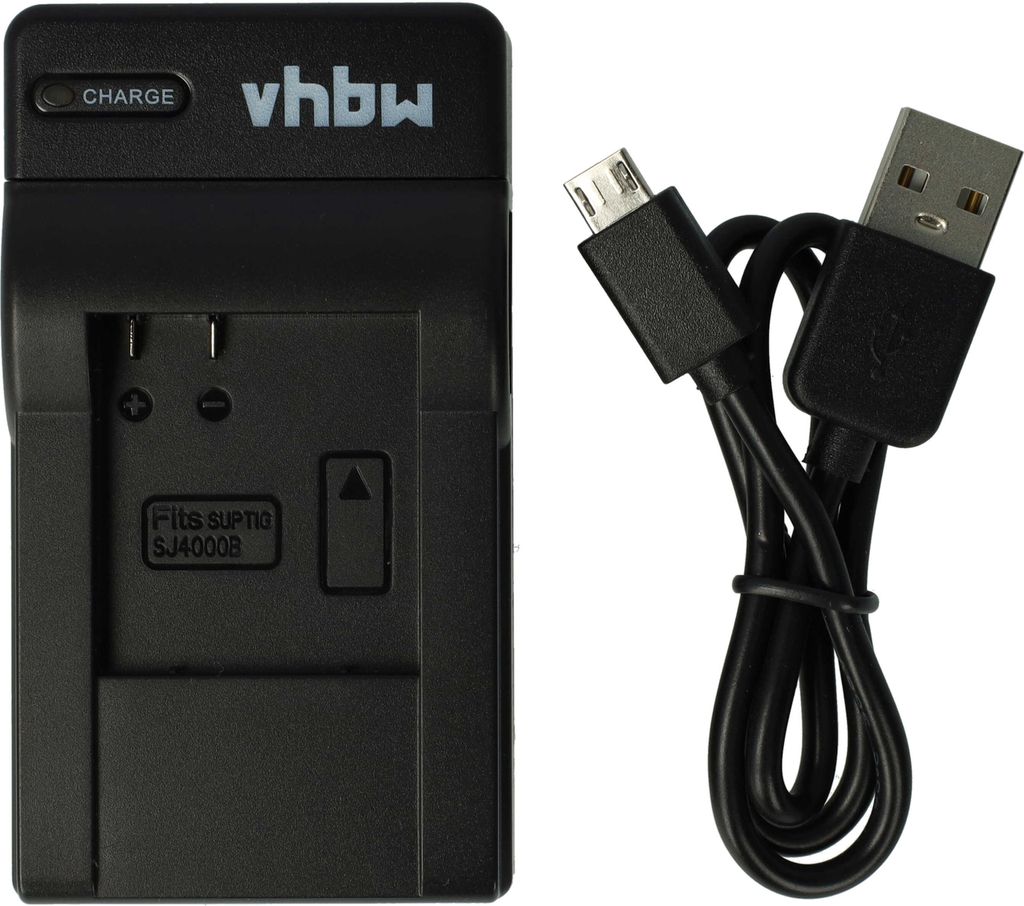 vhbw USB Ladegerät kompatibel mit Midland H9, H5+, H5, H3 Kamera Camcorder/Akku - Ladeschale, Ladeanzeige, 4,2 V