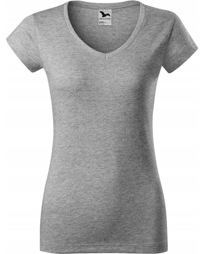 Malfini - T-Shirt für Damen, V-Ausschnitt, Anliegend PP10151 (XS) (Grau)