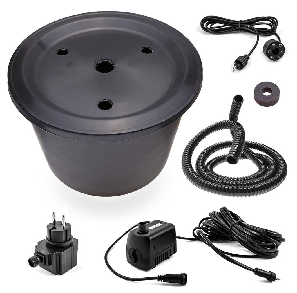 CLGarden Springbrunnenpumpe Set mit kleinem 30l Becken GFK Produktbild 