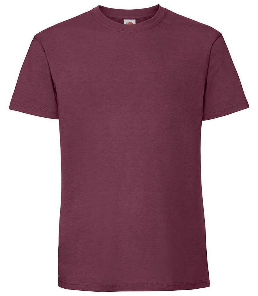 Fruit of the Loom - "Iconic 195 Premium" T-Shirt für Herren FK2657 (S) (Burgunderrot)