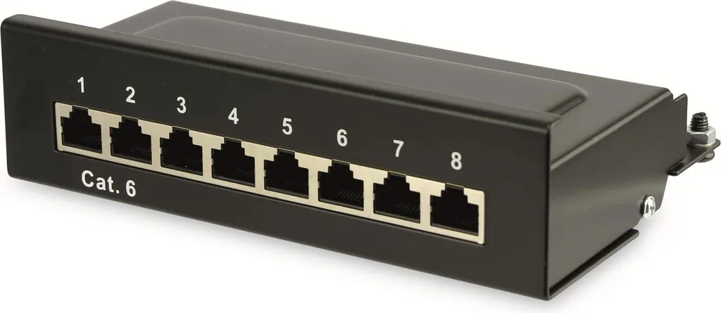 RED4POWER CAT.6 Patchpanel R4-N108S, 8-fach, nero