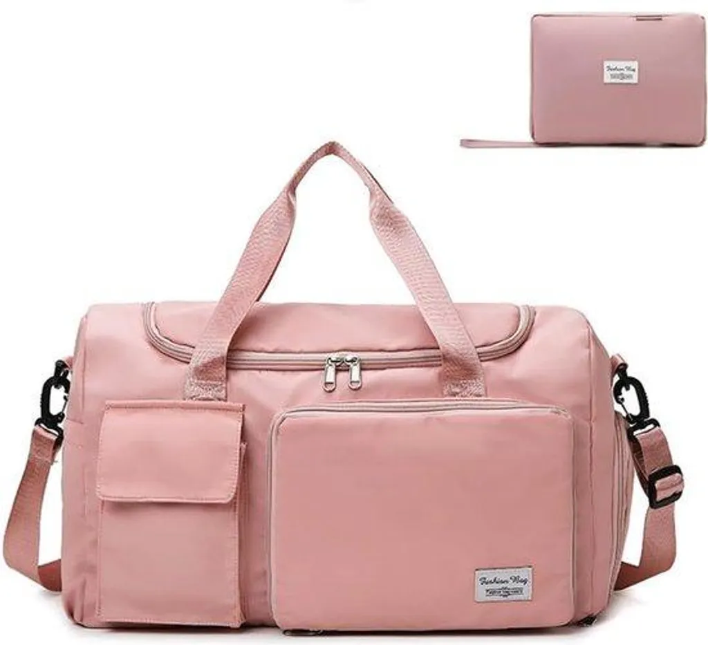 Sac de sport format weekend avec séparation humide et rangement baskets