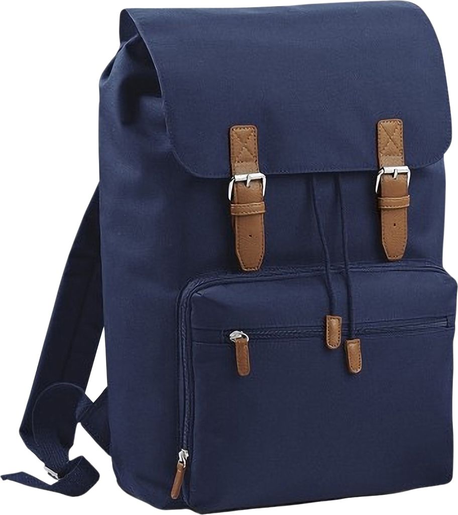Bagbase Heritage Laptop-Rucksack / Rucksack, für Laptops bis zu 17 Zoll (2 Stück/Packung) BC4456 (Einheitsgröße) (Marineblau)