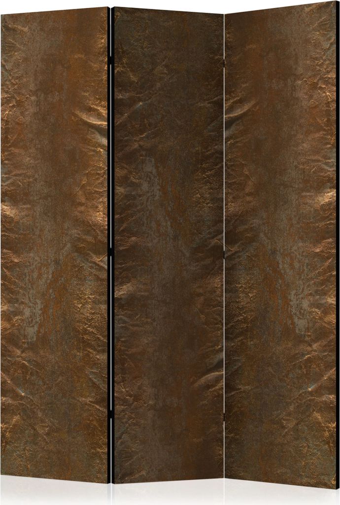 3-teiliger Einseitiger Vlies Paravent - Copper Chic 135x172 cm Muster f-A-0565-z-b