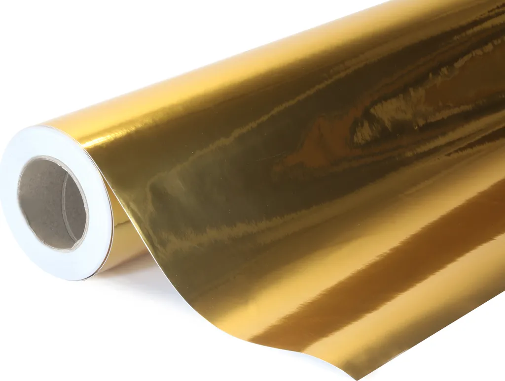 Vinyle Autocollant Chrome Or 152x700cm pour Covering Auto et Déco