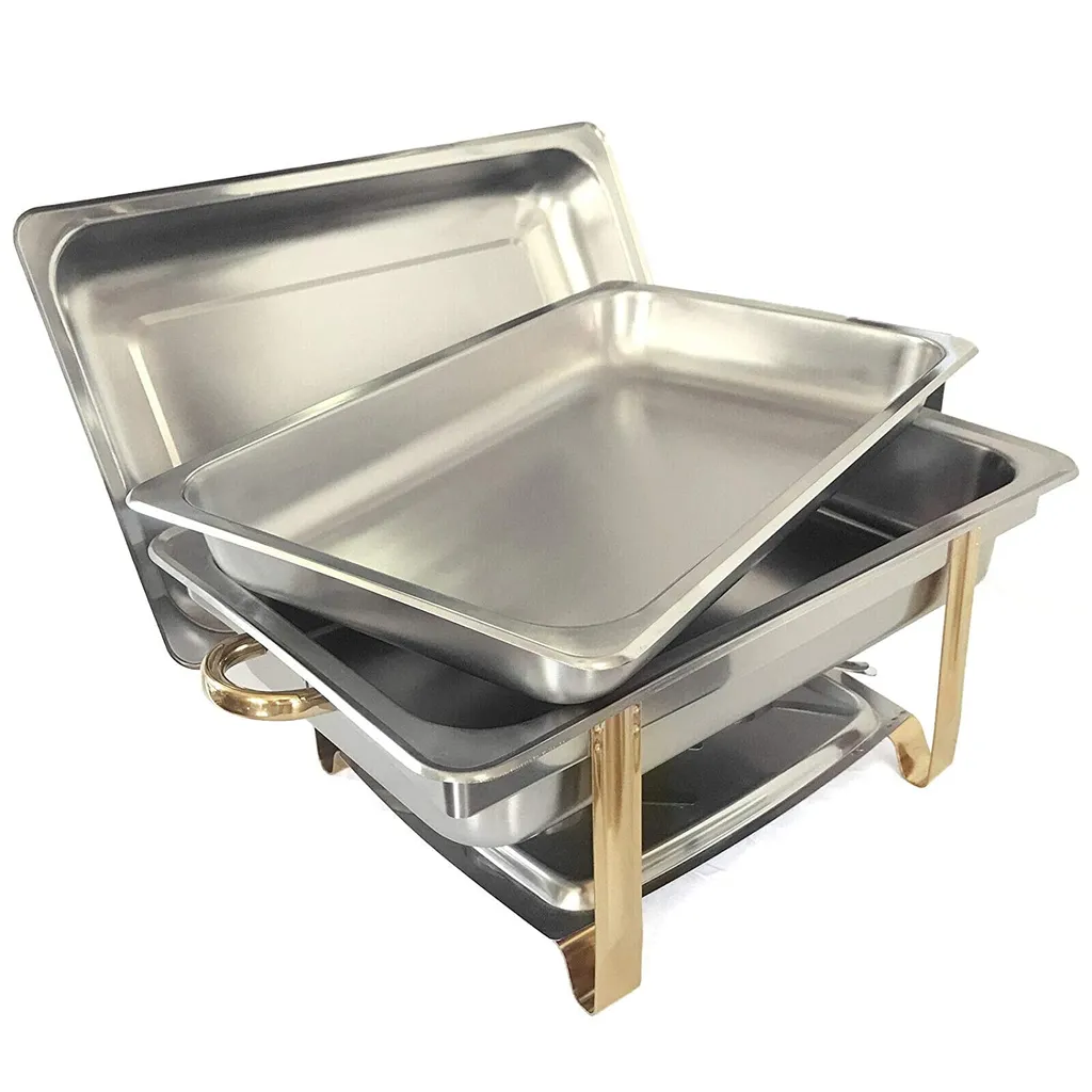 Chafing Dish 9L Inox : Gardez vos Plats Chauds sans Brûler au Buffet 1/1