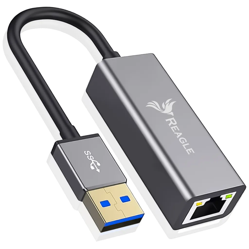 Adattatore Reagle USB A 3.1 a Ethernet Gigabit 1000Mb LAN Gaming