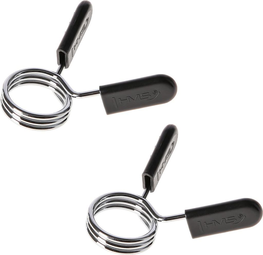 Federverschlüsse 30mm für Langhantel, 2er Set, schnelle Gewichtsanpassung, rutschfeste Kappen