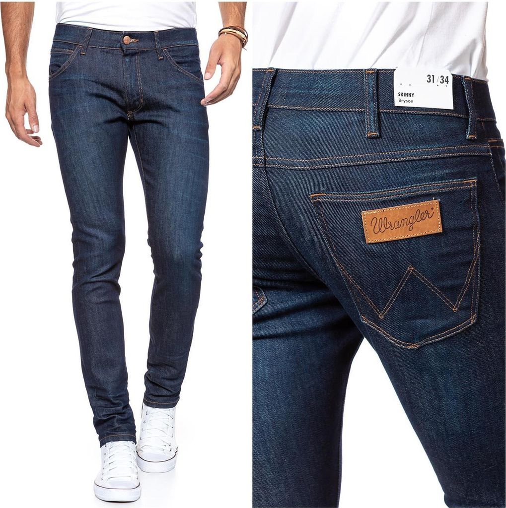 WRANGLER, Herren Jeanshosen, Skinny fit, BRYSON, W27 L32, Blau, Jeans, baggyjeans, buggy