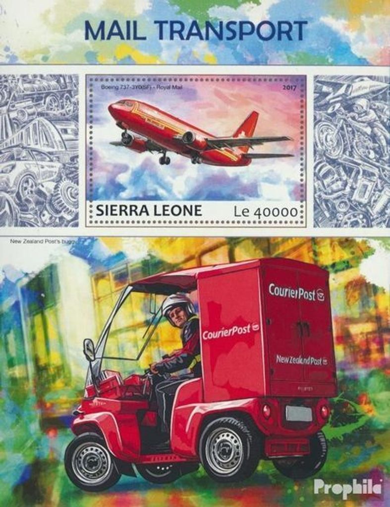 Briefmarken Sierra Leone 2017 Mi Block 1265 (kompl. Ausg.) postfrisch Posttransport