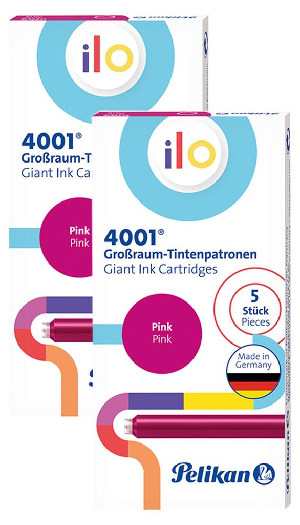 Pelikan Tintenpatrone für Füllhalter Pink 2x 5er Pack
