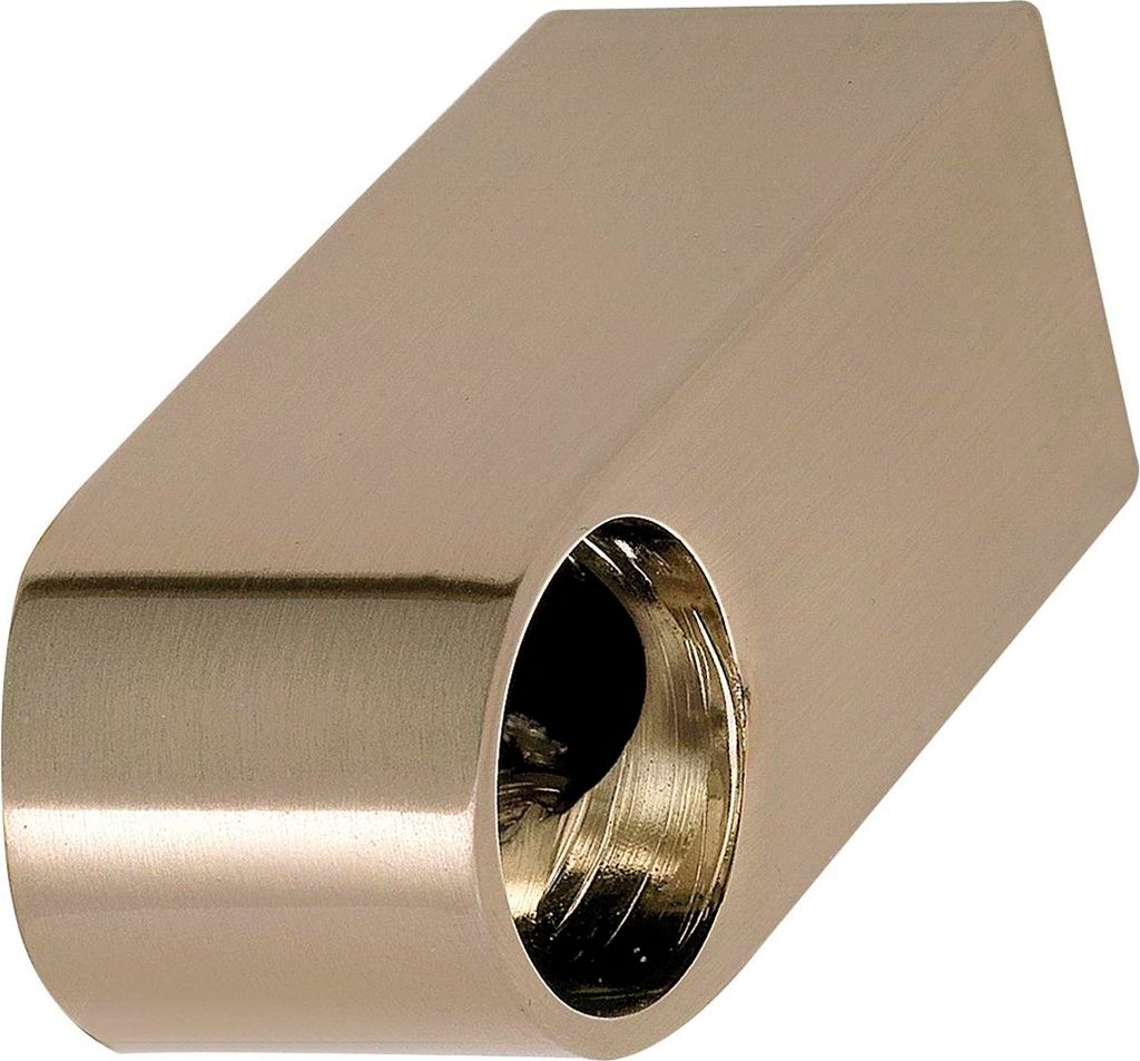 Rohrhalter Modern eckig, Zamak Edelstahl Effekt