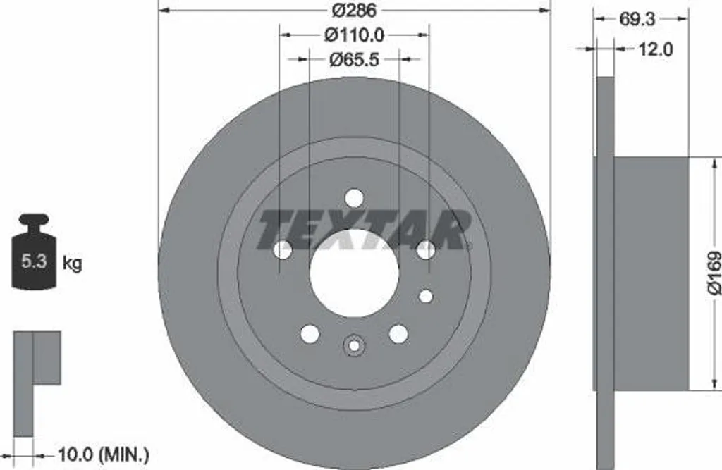 Disque de frein TEXTAR 92067003 : fini les vibrations au freinage Omega