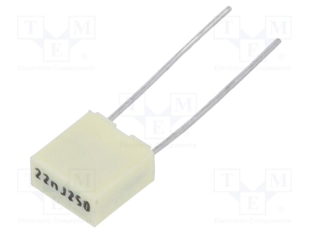 5x Kondensator: Polyester 160VAC 22nF Rastermaß: 5mm 250VDC 5% R82IC2220DQ50J Po
