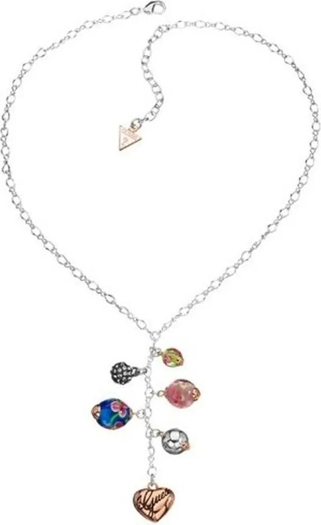 Collier Guess Femme UBN11121 Finition Argentée et Cristaux Éclatants