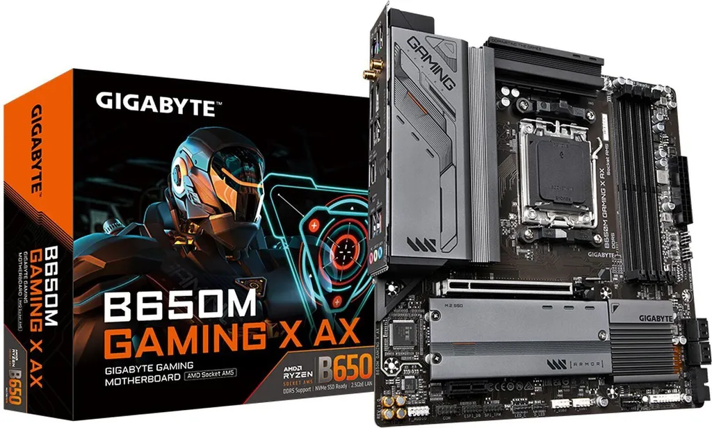 Carte Mère Micro-ATX Gigabyte B650M GAMING X AX WiFi et Bluetooth 5.2