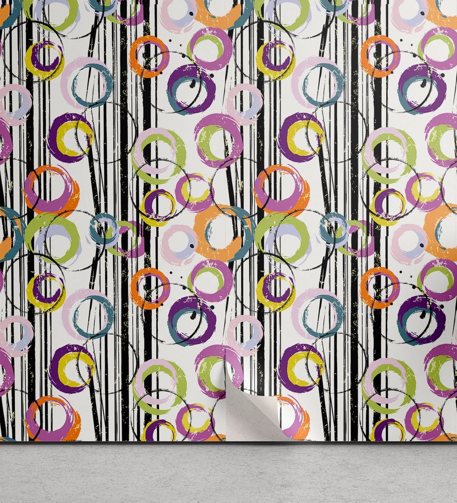 ABAKUHAUS zeitgenössisch abziehbare & klebbare Tapete für Zuhause, Messy Pinselstriche, selbstklebendes Wohnzimmer Küchenakzent, 33 cm x 90 cm, ...