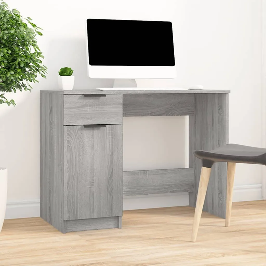 Scrivania Economica Grigio Sonoma 100x50x75 cm - Best Möbel Qualità Prezzo