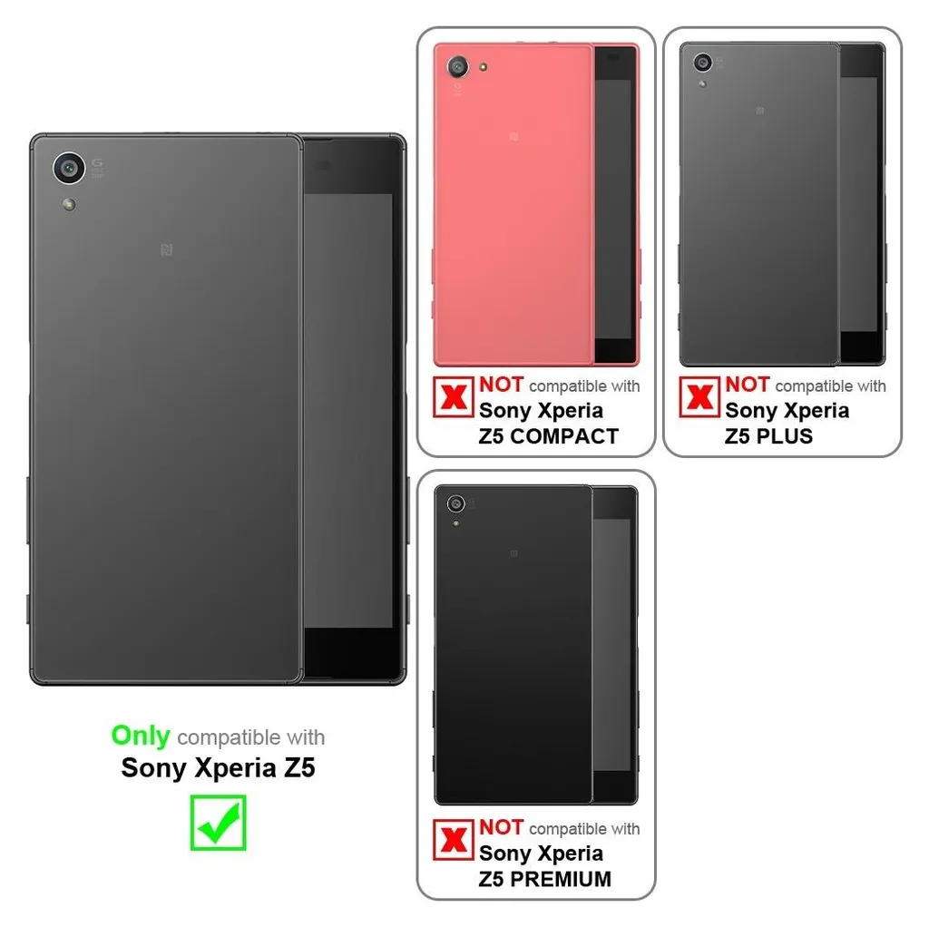 Cadorabo Flip Cover Per Sony Xperia Z3: RobustA E ColoratA, Colore Rosso Mela