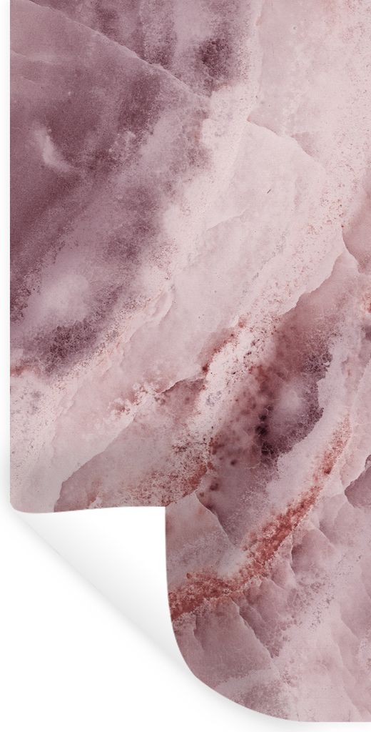 MuchoWow Wandtattoo Wandsticker Wandaufkleber Naturstein - Rosa - Luxus 20x40 cm Selbstklebend und Repositionierbar - Selbstklebend - Fototapeten