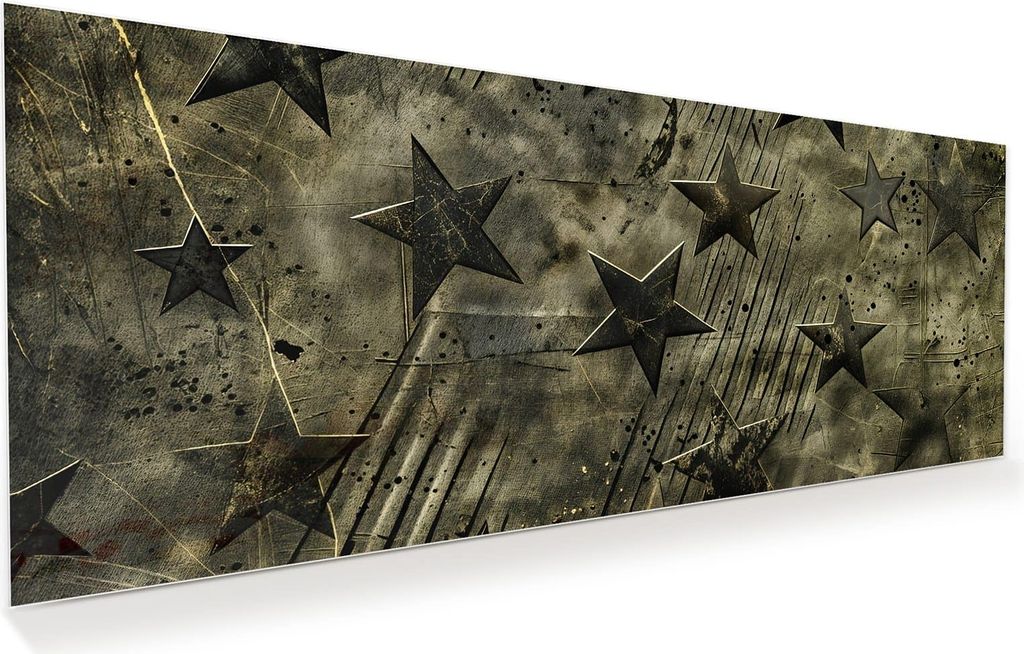 Glasbild 125x50cm in XXL für Wohnzimmer, Schlafzimmer Motiv Sternenhimmel