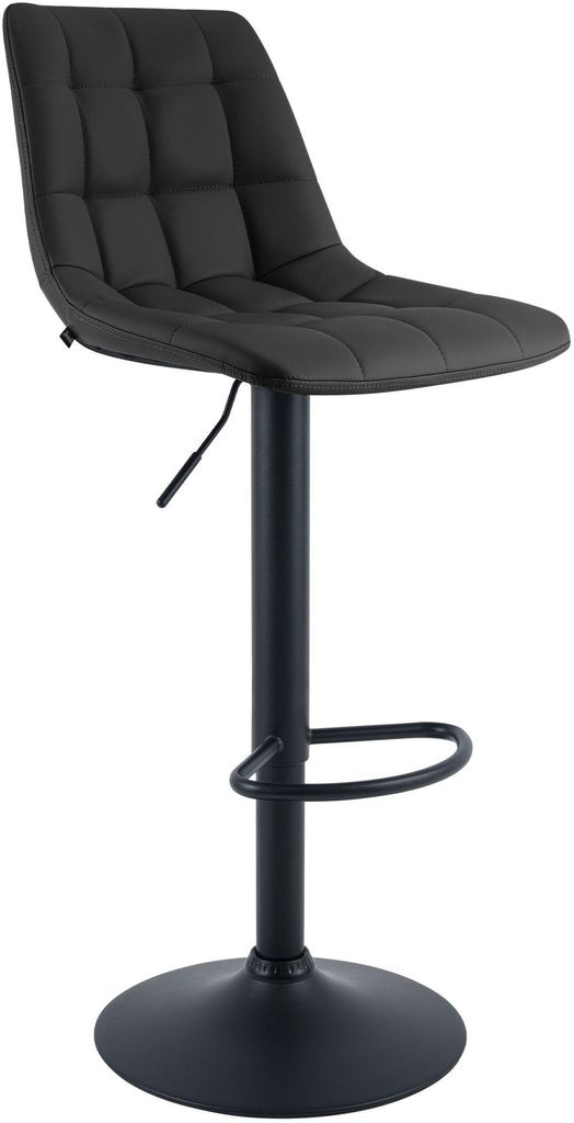 CLP Barhocker höhenverstellbarer Mapun Tresenhocker mit Polsterung Farbe:schwarz;Material:Kunstleder