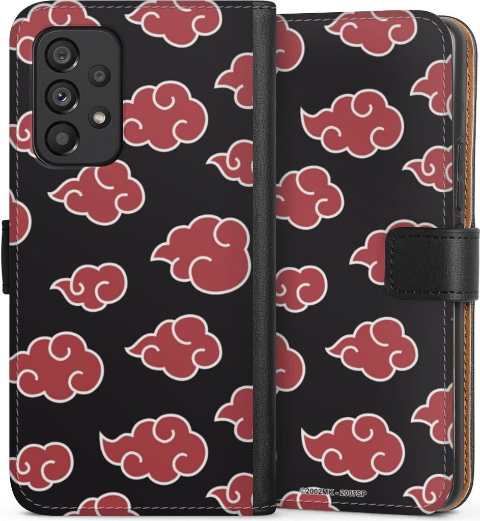 DeinDesign Klapphülle für Samsung Galaxy A53 5G Handytasche Lederhülle Tasche Naruto Shippuden Offizielles Lizenzprodukt Akatsuki