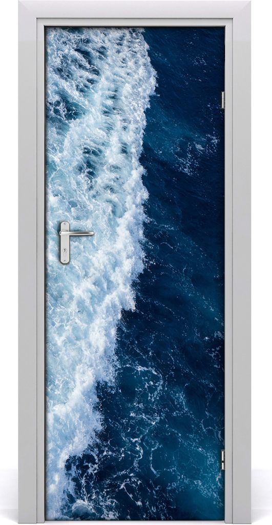 Tulup Türaufkleber 75x205 cm Dekorative Aufkleber Selbstklebend Wasserdichte Tapete Abnehmbar Schlafzimmer Wohnzimmer Wohnkultur - Meereswellen