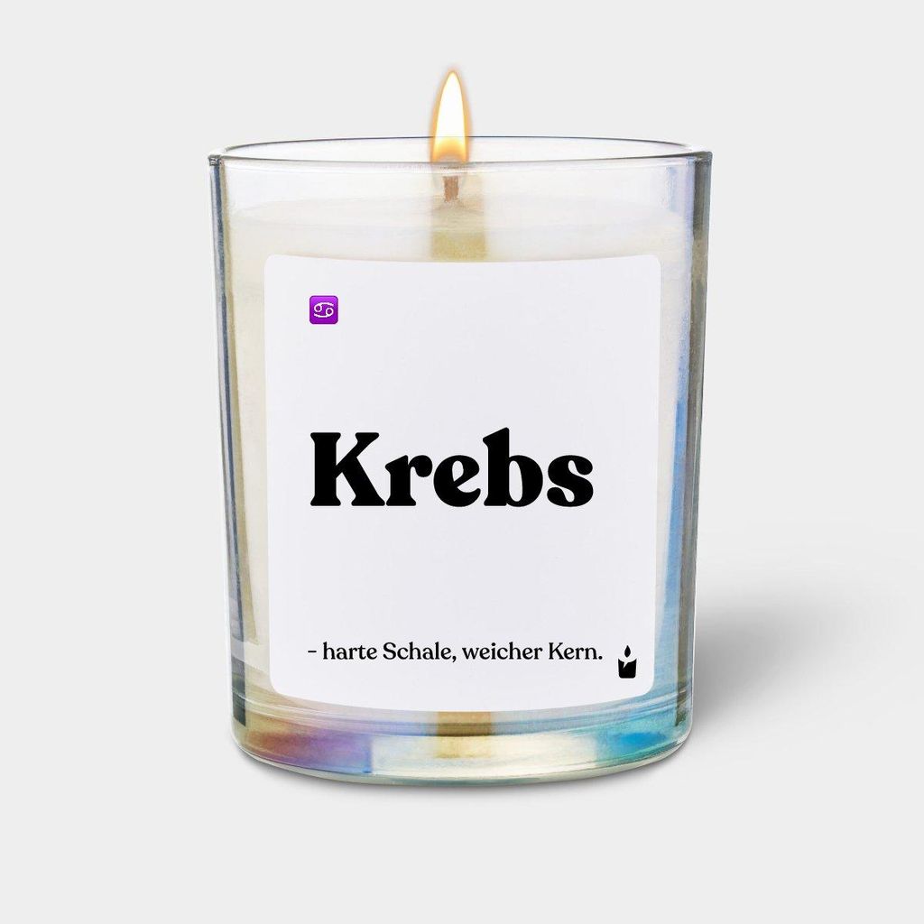 ChattyCandles Duftkerze Rainbow Flowery Krebs - harte Schale, weicher Kern.