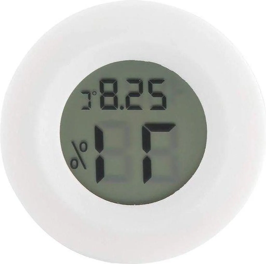 Thermomètre Hygromètre Digital pour Terrarium avec Écran LCD Blanc