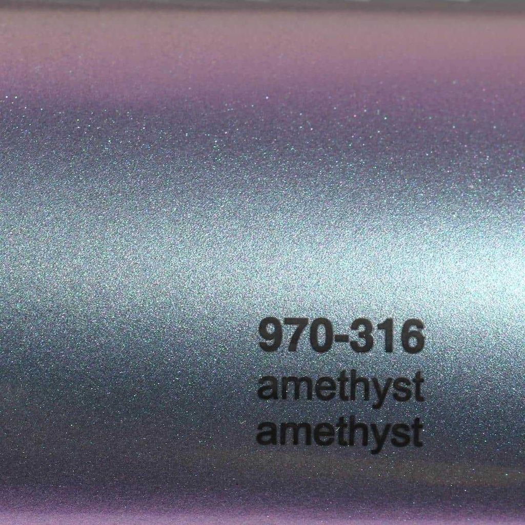 (25€/m²) Oracal 970RA Autofolie 316G Amethyst Glanz Folie 152 cm Breite Laufmeterware gegossene Auto Folie selbstklebend