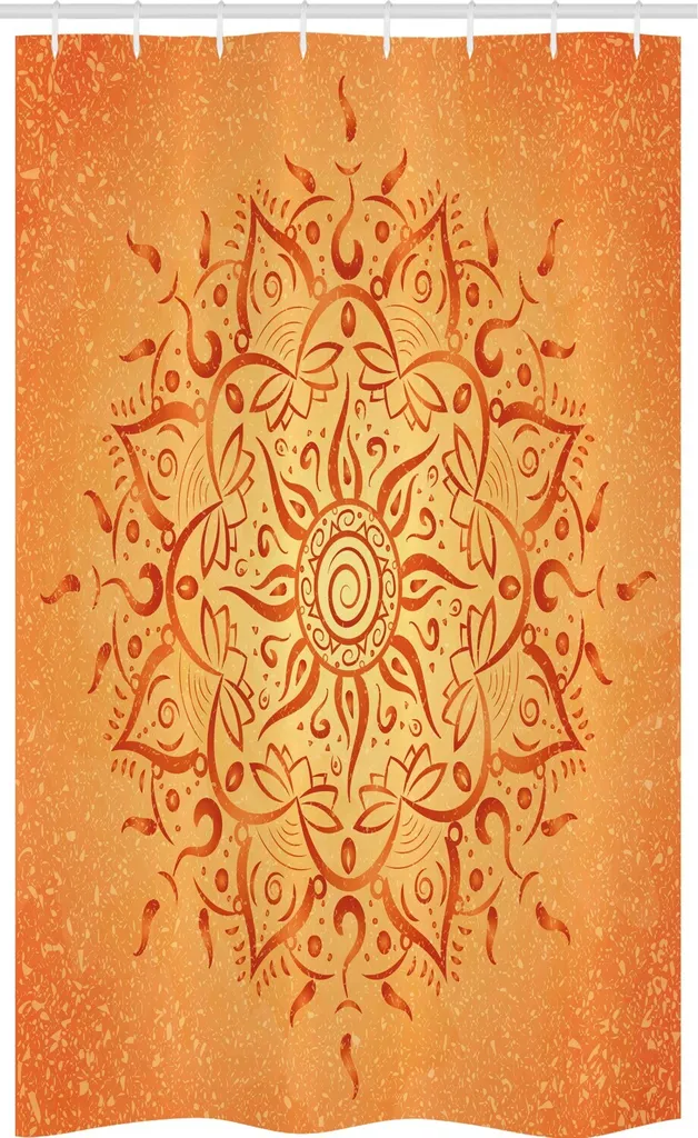 Analisi Tenda Doccia ABAKUHAUS 120x180: Tessuto Mandala Arancione