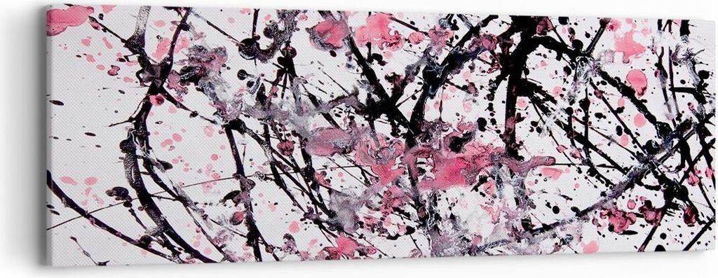 Bild auf Leinwand - Leinwandbild - Abstraktion modern - 90x30cm - Wand Bild - Wanddeko - Wandbilder - Leinwanddruck - Bilder - Kunstdruck - Wanddek...