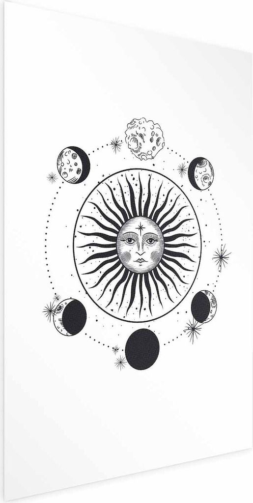 Posterpapier Poster - Phases of the Moon 29.7x42 cm Text n-B-0040-ao-a
