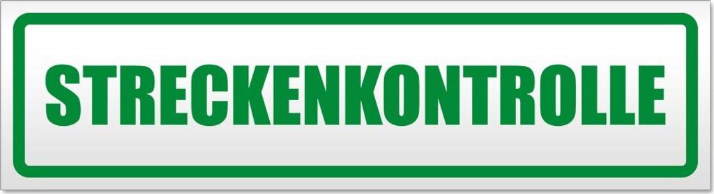 Streckenkontrolle Magnetschild Schild magnetisch
