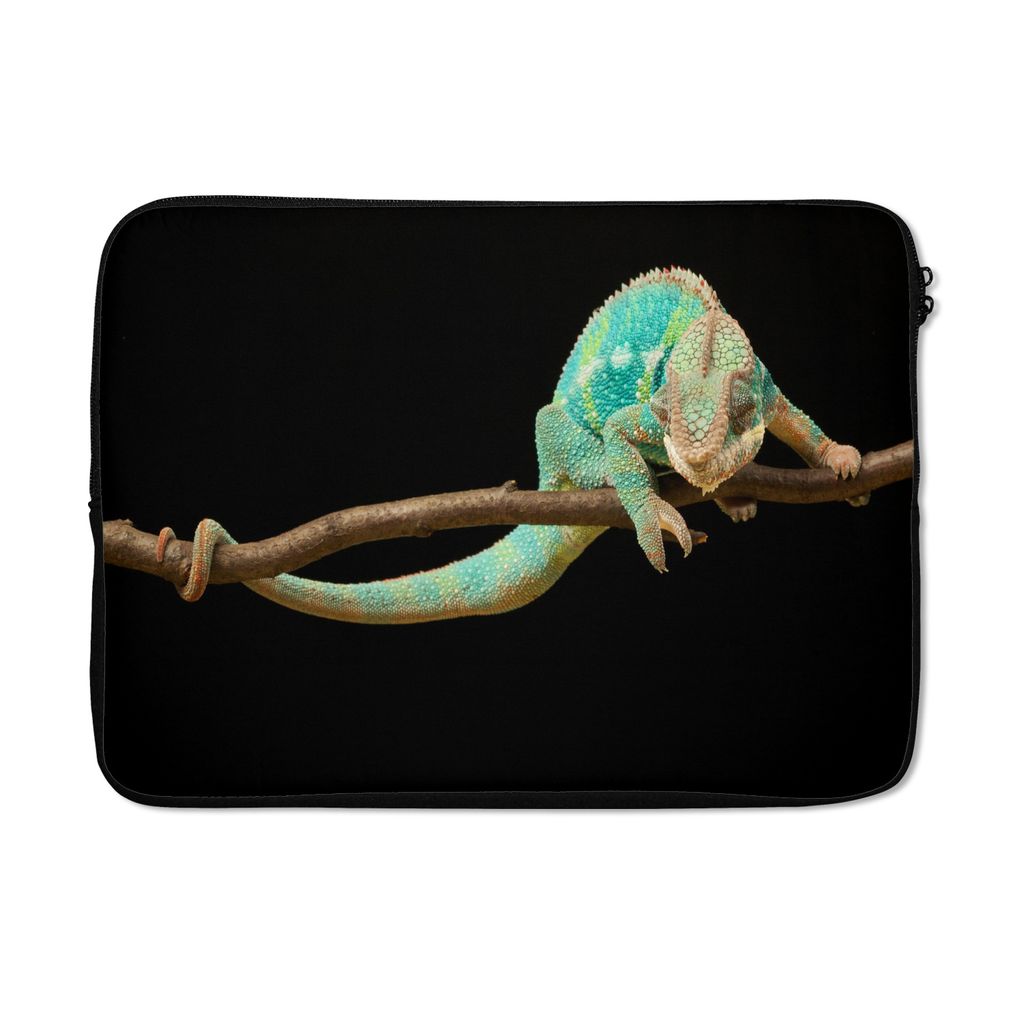MuchoWow Laptop Hülle 14 ZollChamäleon - Zweig - Pastell Laptoptasche - Laptoptasche - Stoßsicher - Schutzhaube