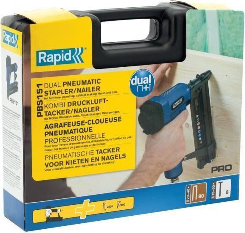 Chiodatrice pneumatica Rapid PRO PBS151, per graffette da Immagine del prodotto 