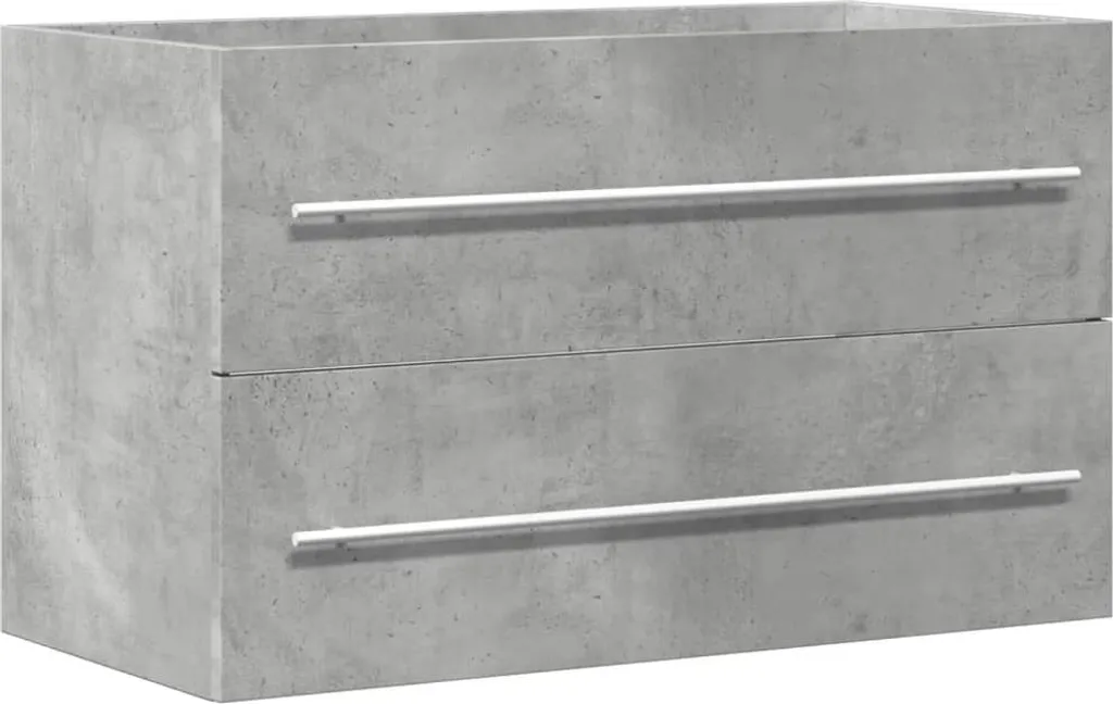 Armoire sous lavabo Robuste en Béton Gris 80x38,5x48 cm Design Moderne