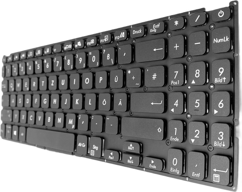 DE-Schwarz Tastatur Keyboard kompatibel für Asus VivoBook 15 M509DA-EJ749R
