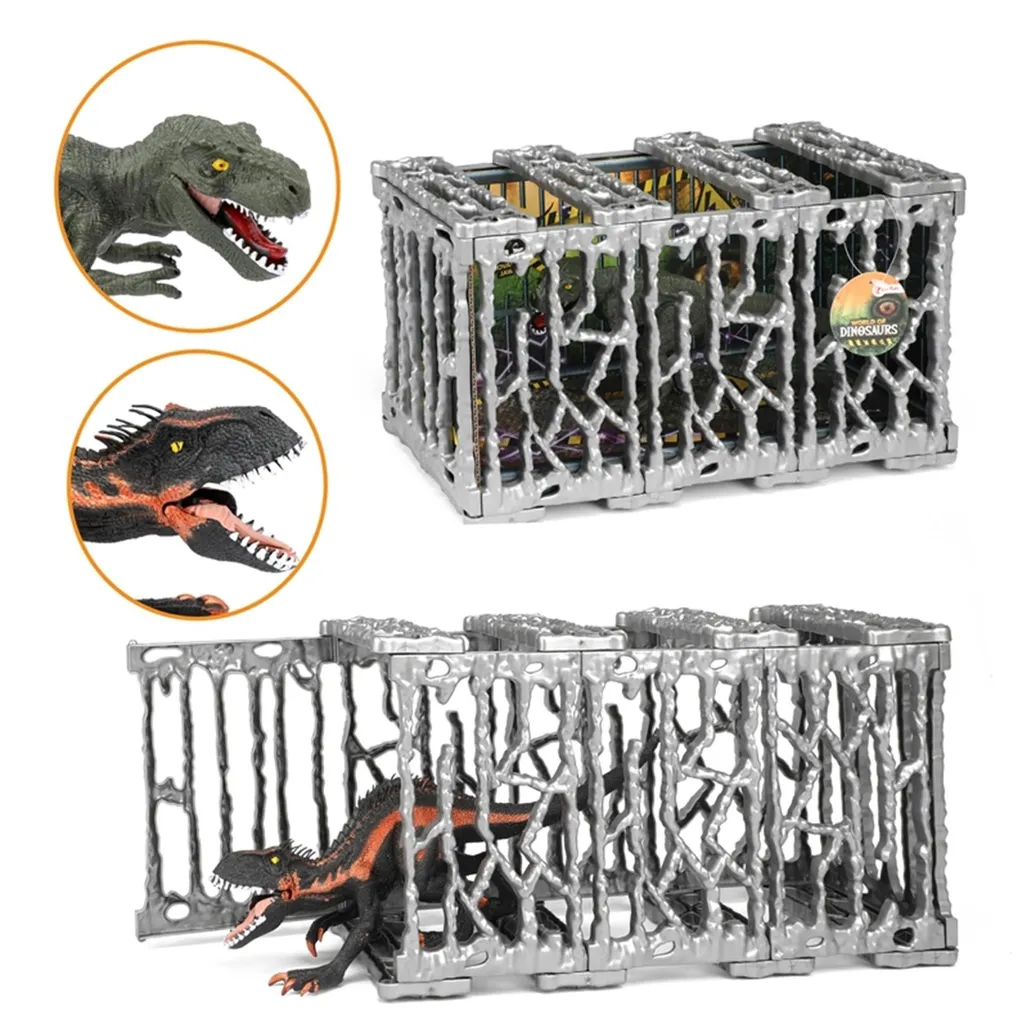 Figurine de Dinosaure en Cage : Fini les Jouets Perdus en Déplacement
