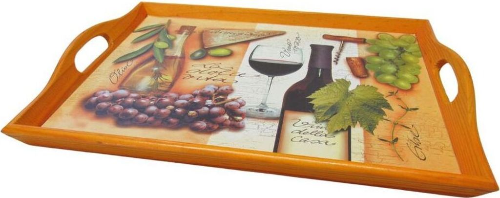 Serviertablett Frühstückstablett Holztablett Küchentablett Tablett Holz Italia