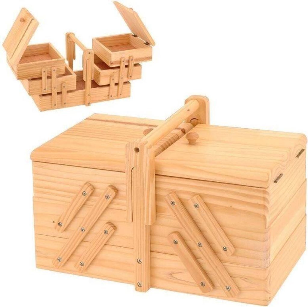 Úložný box Drevený box na šitie Box na ihlu Box na nite Obrázok produktu 